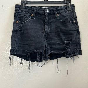 H&M Women’s Black Distressed Jean Shorts Size 8